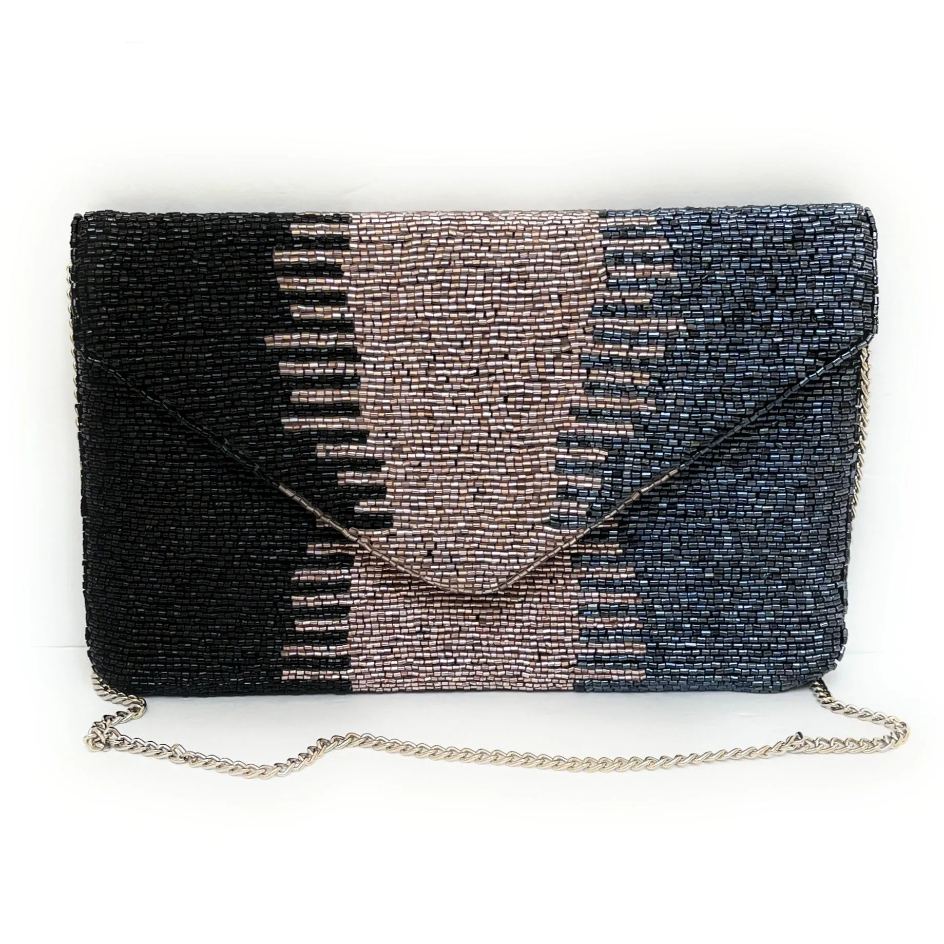 Ombre Beaded Clutch Purse