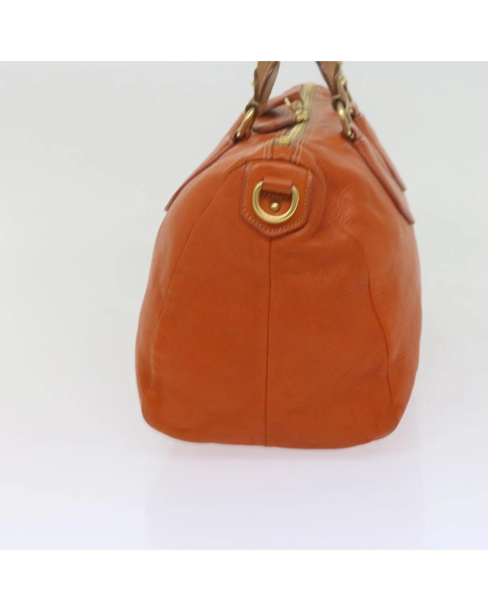 Orange Leather Prada Hand Bag