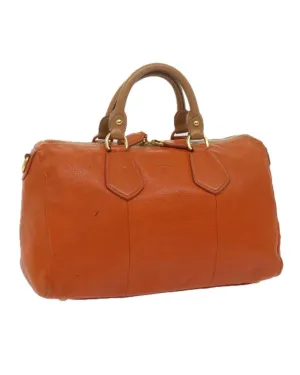 Orange Leather Prada Hand Bag