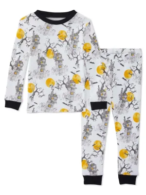 Organic 2-Piece Pajama Set, Haunted Houses