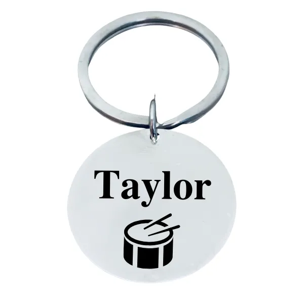 Personalized Drum Keychain