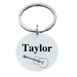 Personalized Guitar Keychain