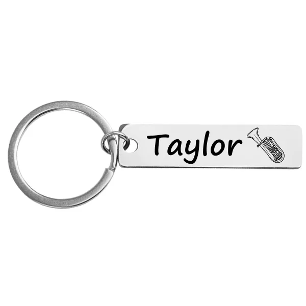 Personalized Tuba Keychain