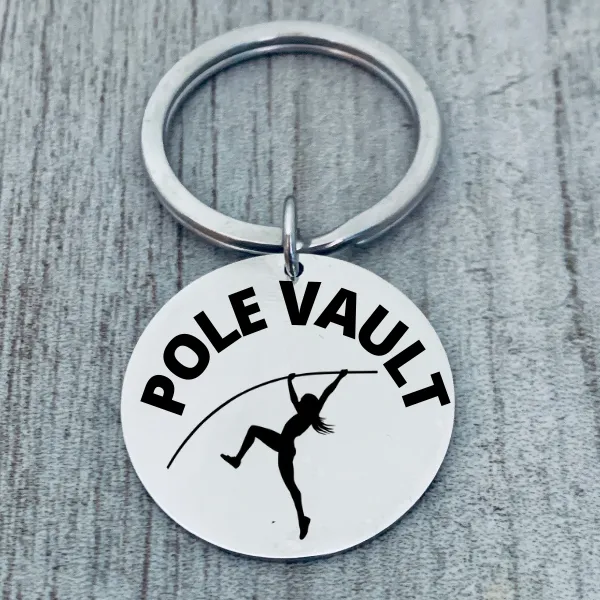 Pole Vault Keychain