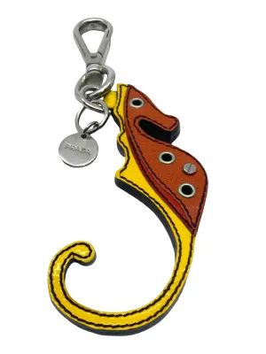 PRADA Leather Seahorse Bag Charm Key Chain