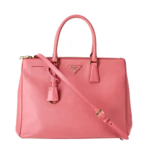 Prada Saffiano Leather Double Zip Galleria Tote Bag