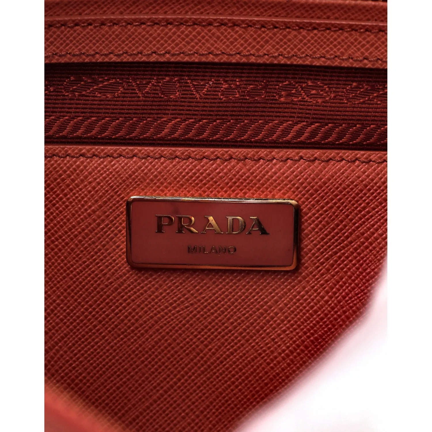 Prada Saffiano Leather Double Zip Galleria Tote Bag