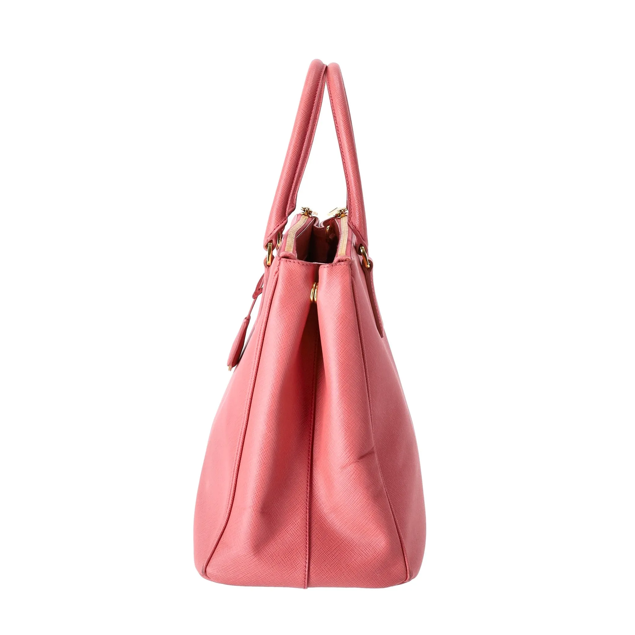 Prada Saffiano Leather Double Zip Galleria Tote Bag