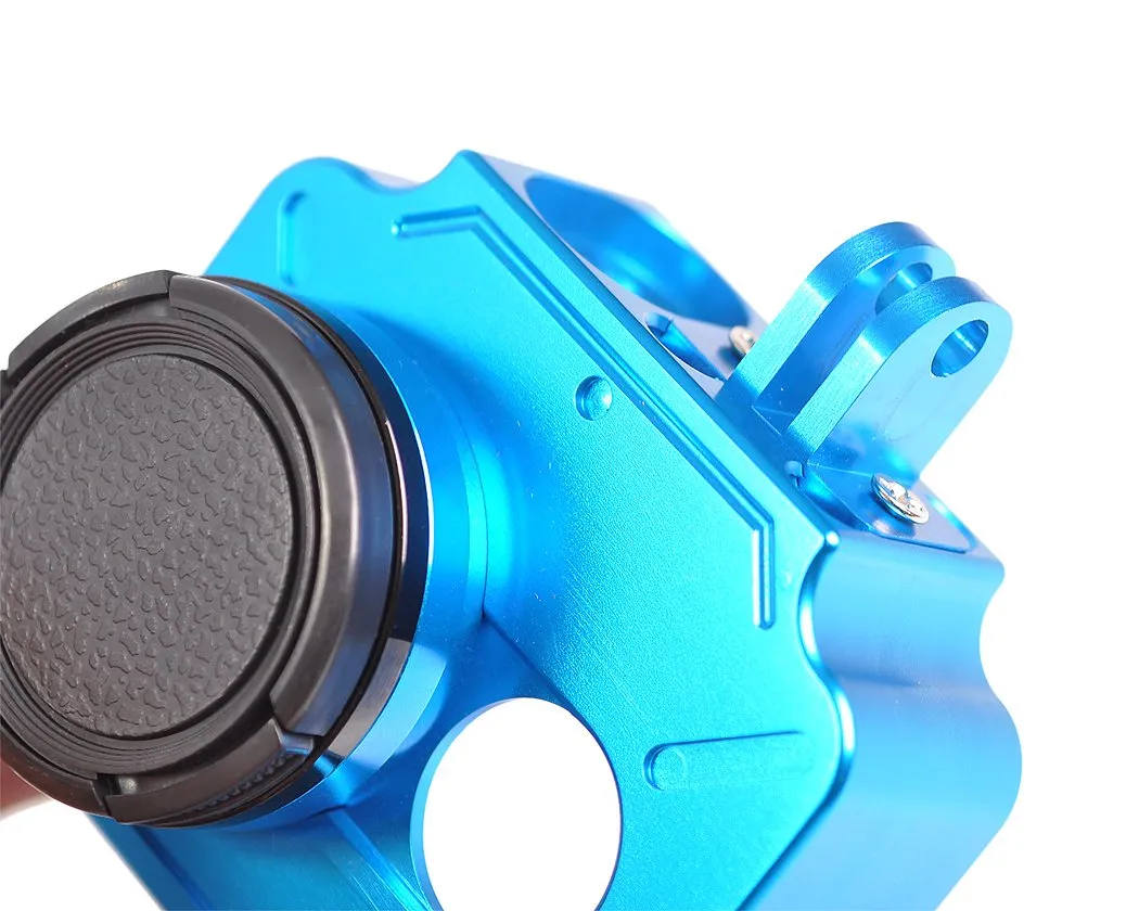 Protective Aluminum Case w/Lens Cap for Xiaomi Yi Action Camera -Blue