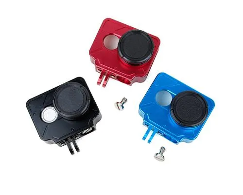 Protective Aluminum Case w/Lens Cap for Xiaomi Yi Action Camera -Red