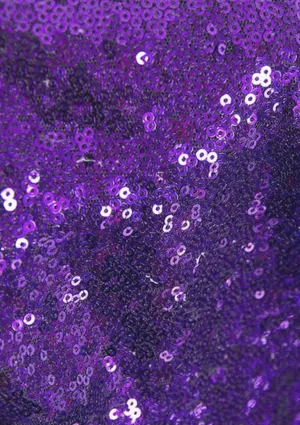 Purple Sequins 3mm Allover Embroidered Fabric on Tulle/Net Material for Decor, Sewing, Dress, Tablecloths & Craft | 52" - 132cms Usable Width | Sold by The Metre