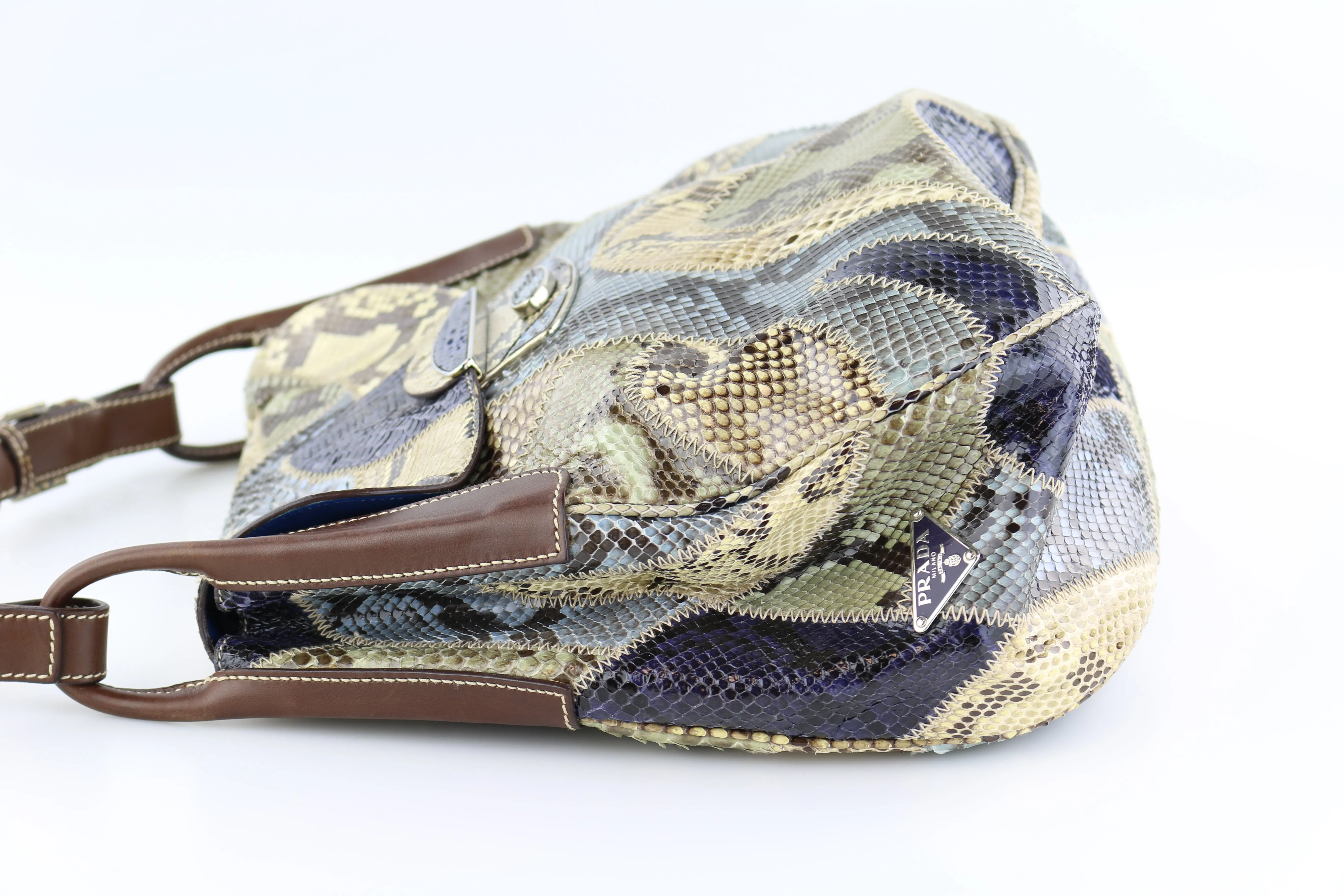 Python Patchwork Shoulder Bag