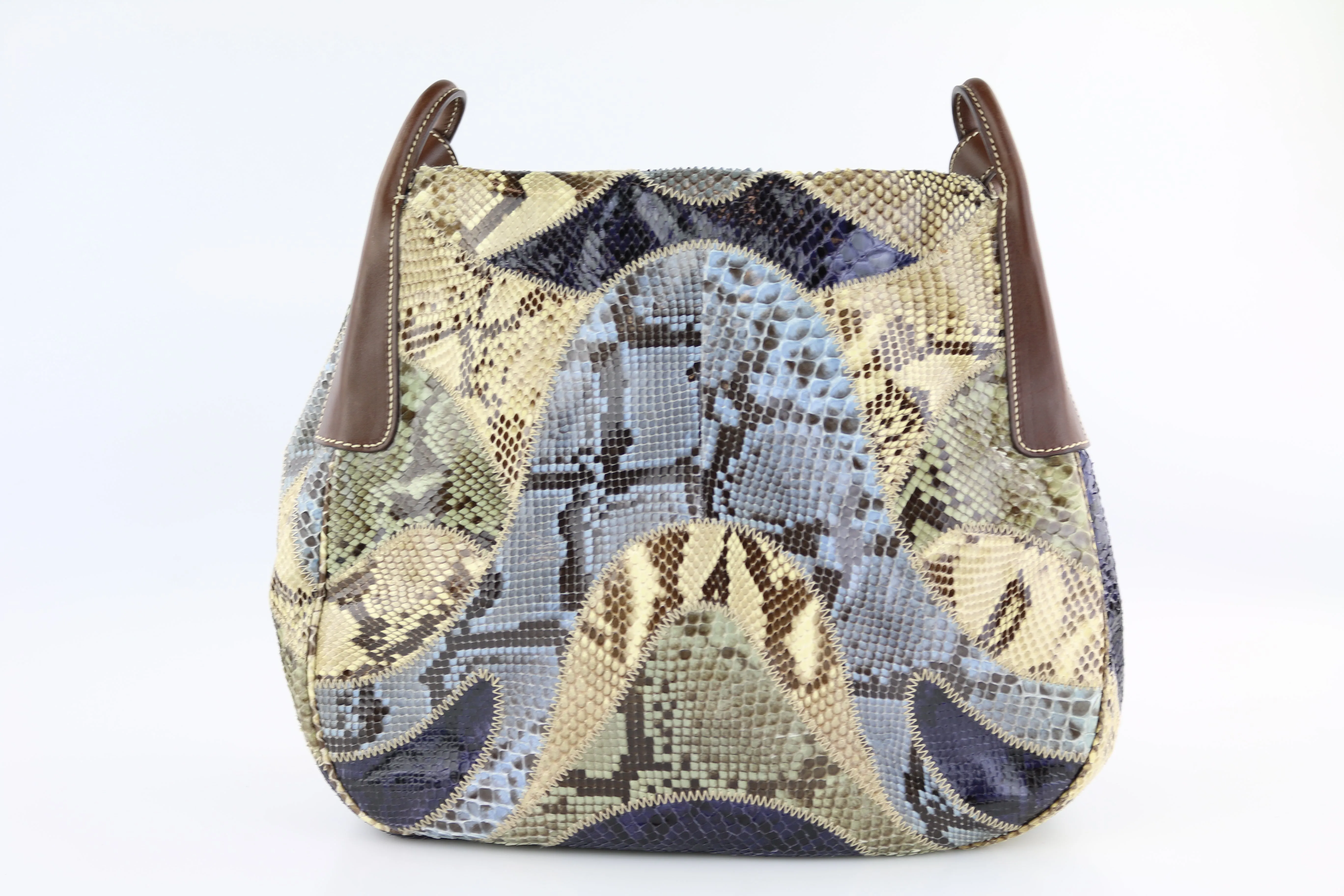 Python Patchwork Shoulder Bag