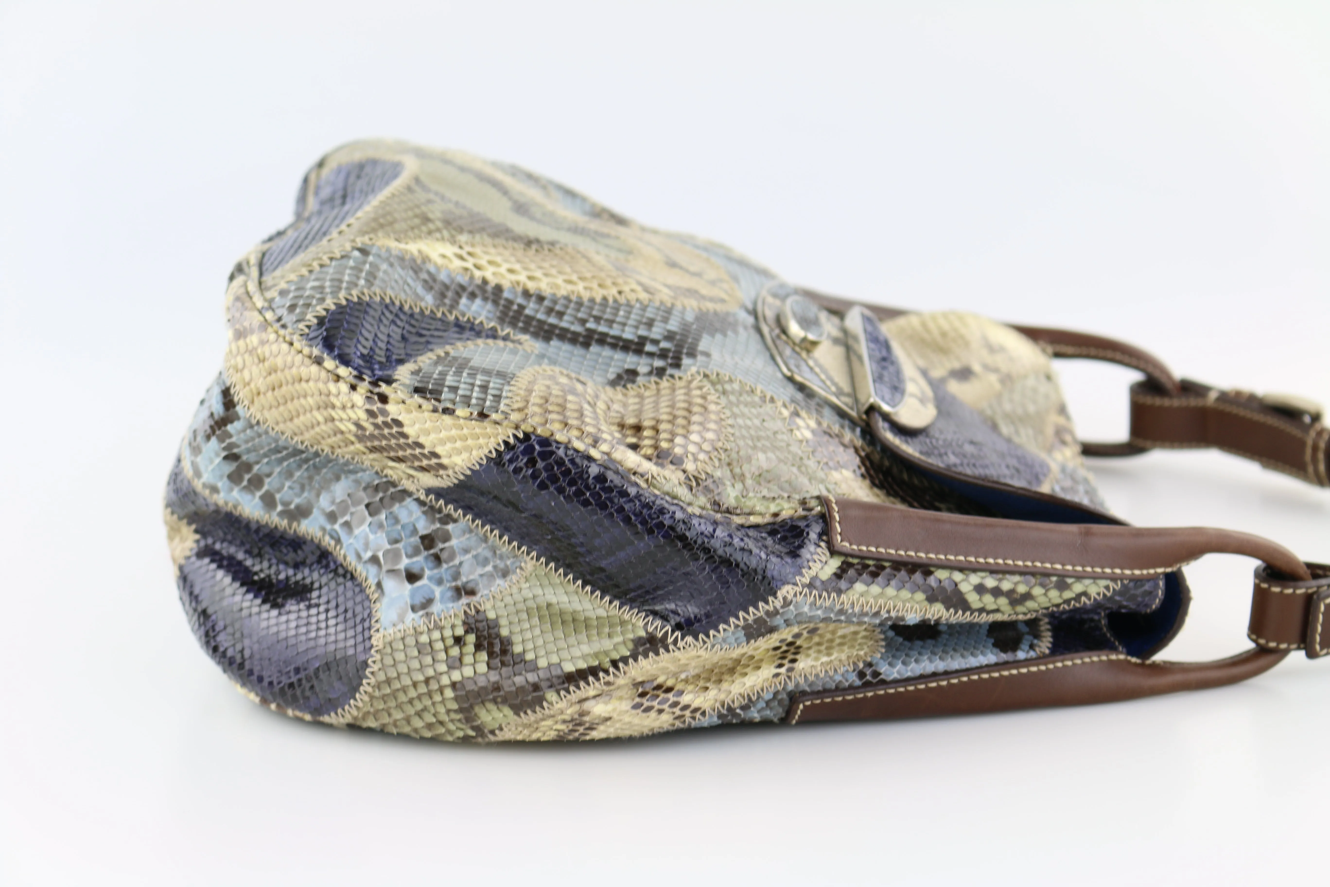 Python Patchwork Shoulder Bag