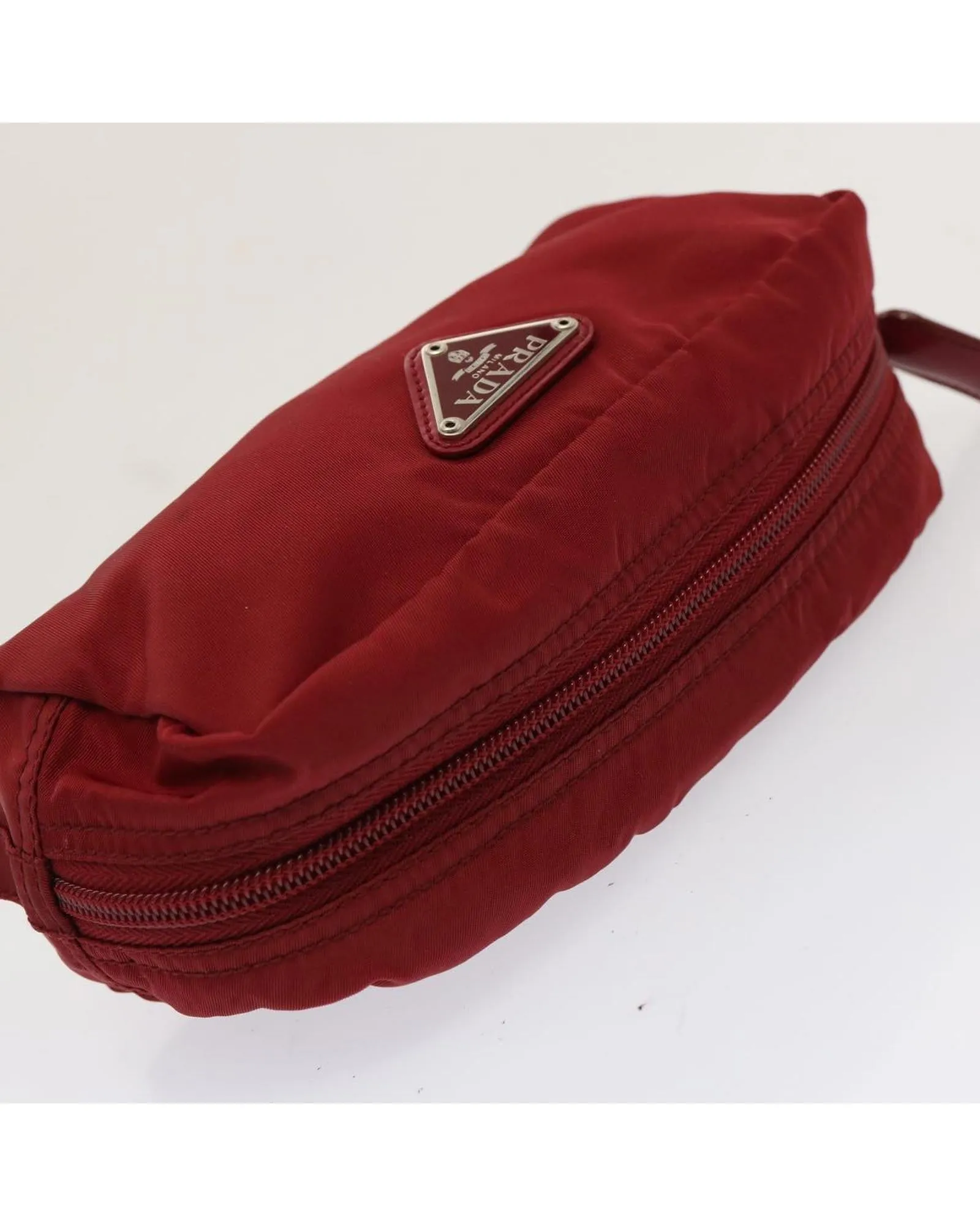 Red Nylon Pouch with Accessory - Italian Made