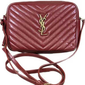 Saint Laurent Lou Medium YSL Camera Bag - Rouge Opium