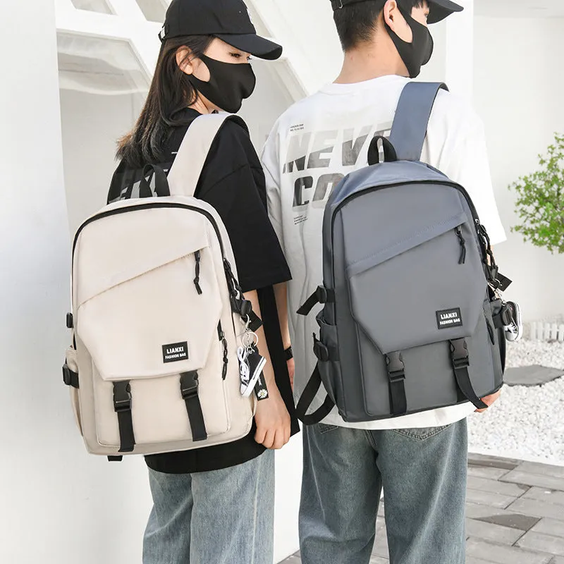 Schoolbag Male College Student Daily Travel Backpack Men's Backpack Female Korean Simple Versatile Travel Computer Bag Female