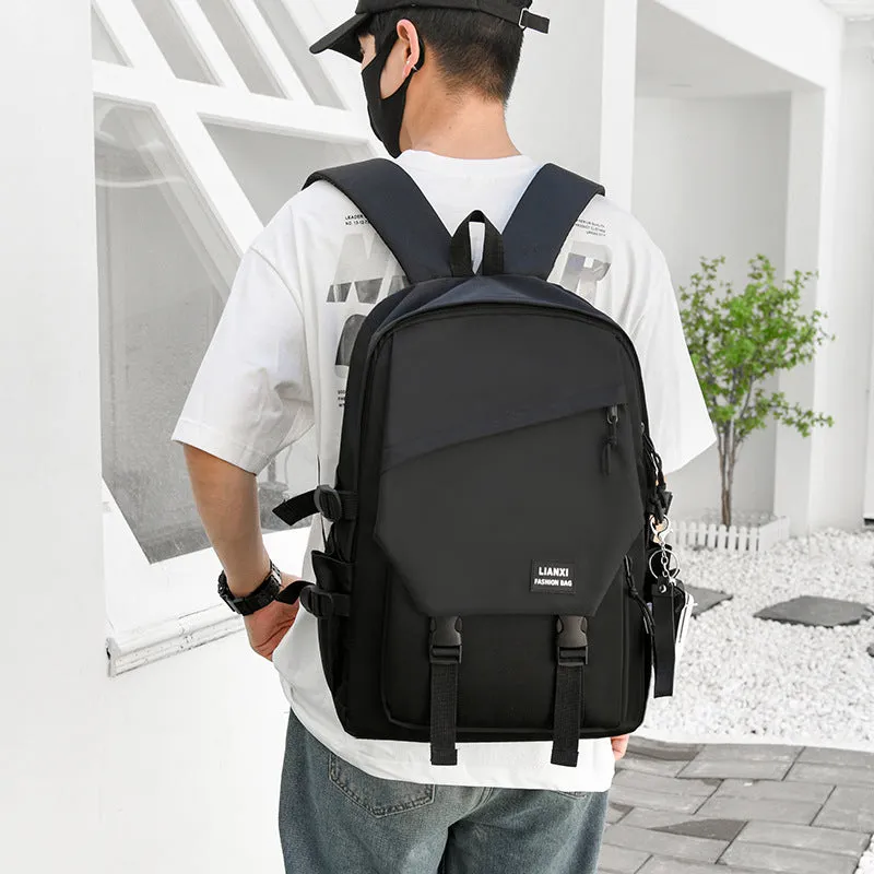 Schoolbag Male College Student Daily Travel Backpack Men's Backpack Female Korean Simple Versatile Travel Computer Bag Female