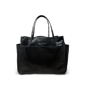 Slick Black Canvas Tote