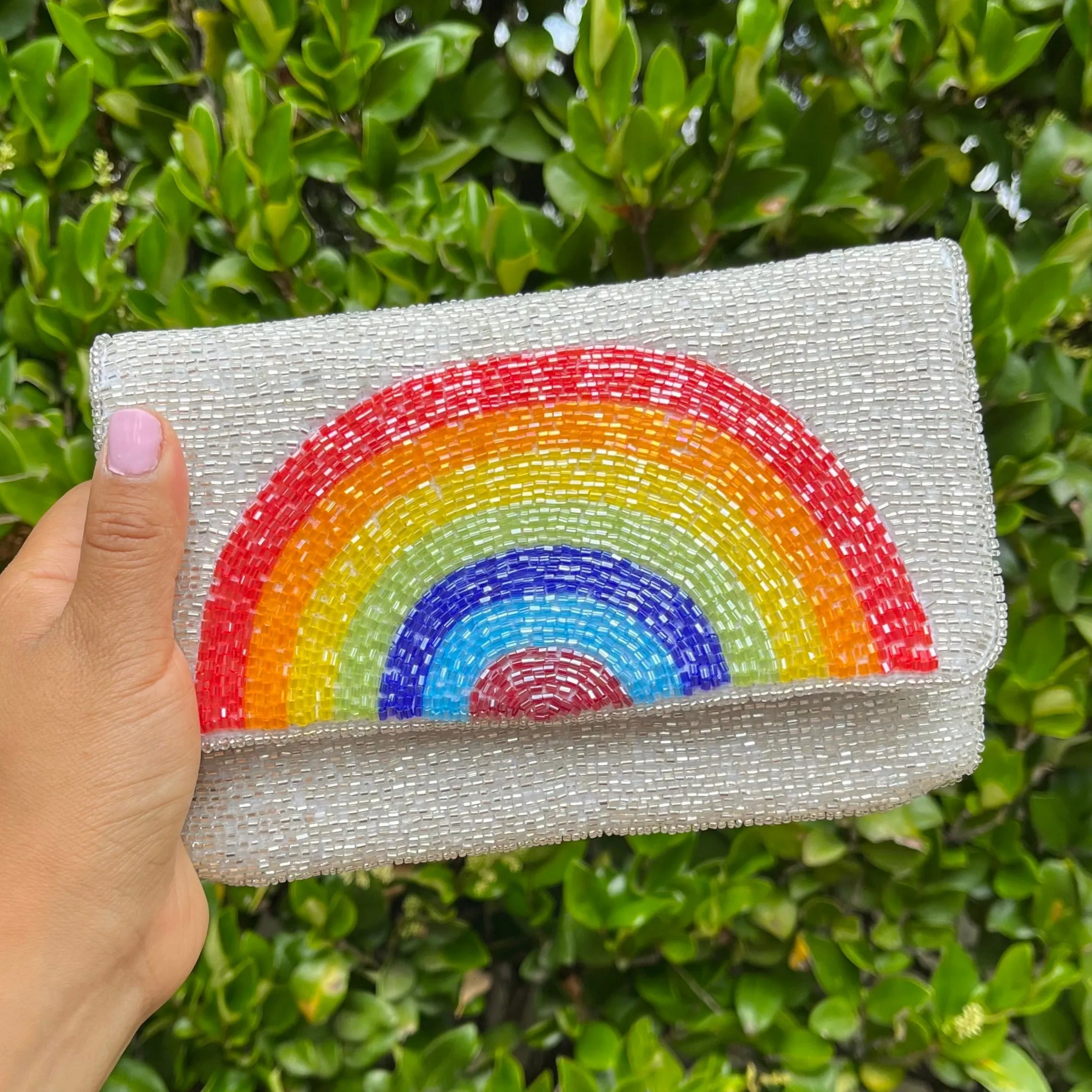 Small Rainbow Clutch Purse