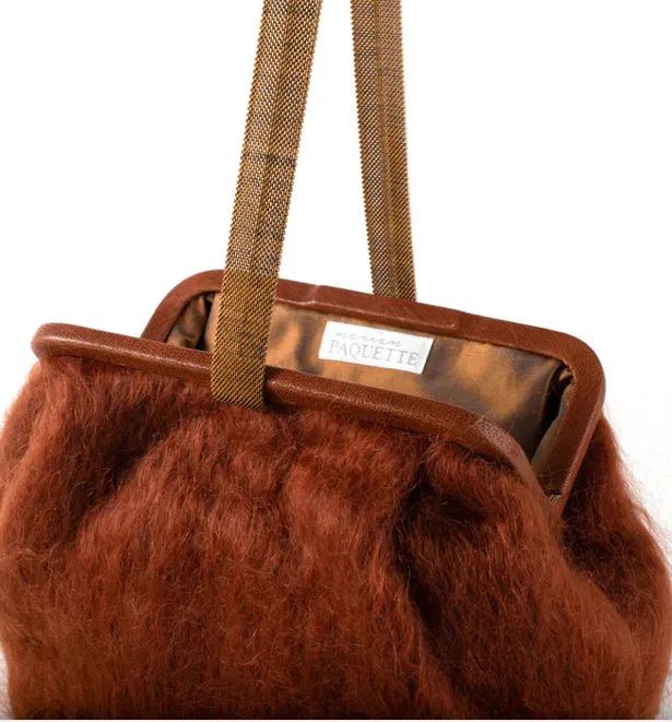 Susan Chestnut Mohair Clutch