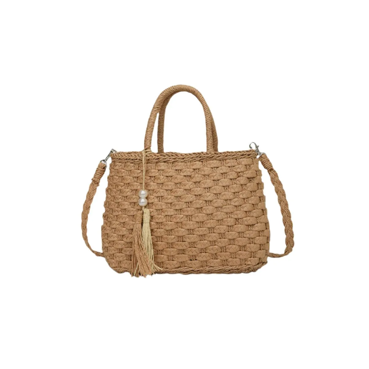 TEEK - Braided Strap Paper Weave Shoulder Bag