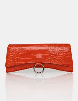 The Kemi Orange Arched Crossbody Mini Handbag