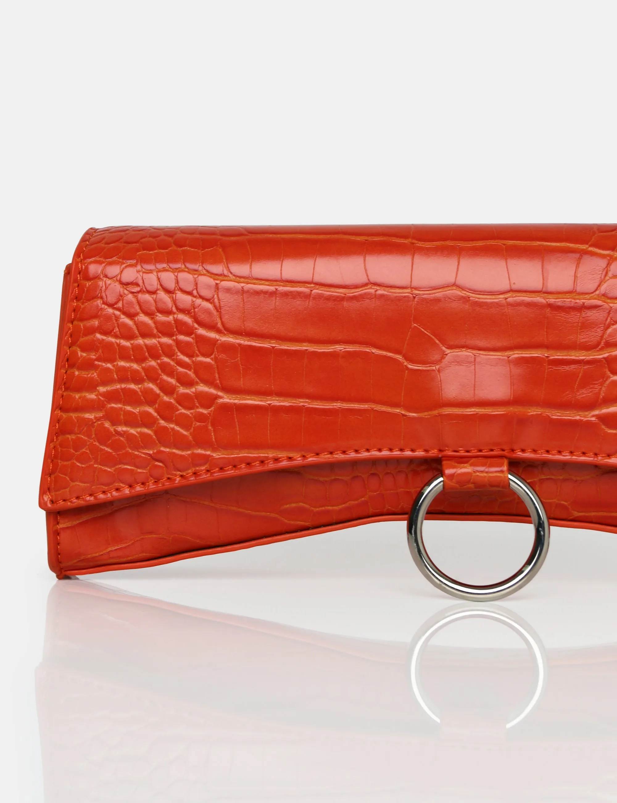 The Kemi Orange Arched Crossbody Mini Handbag