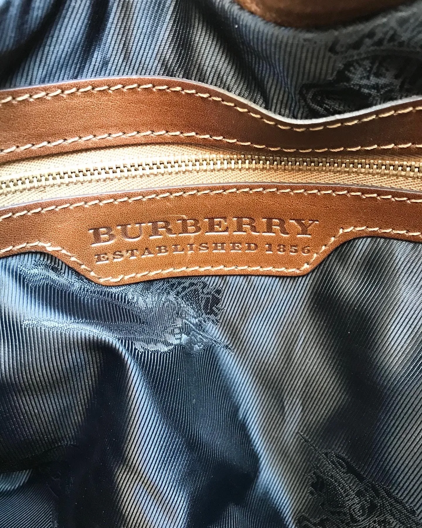 Vintage BURBERRY Brown Leather Shoulder Bag