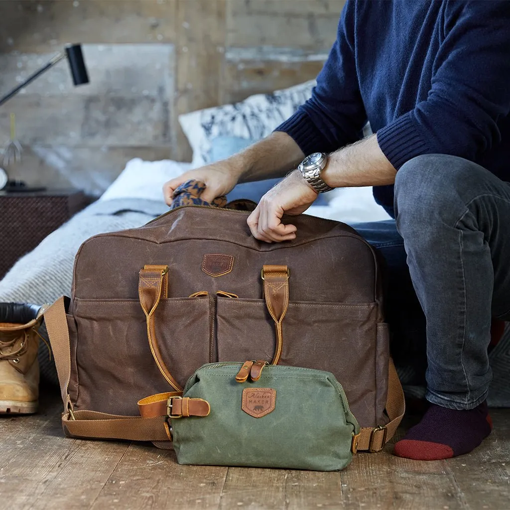 Waxed Canvas & Leather Weekend Bag