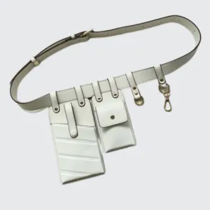 White Mini Pocket Shoulder Bag