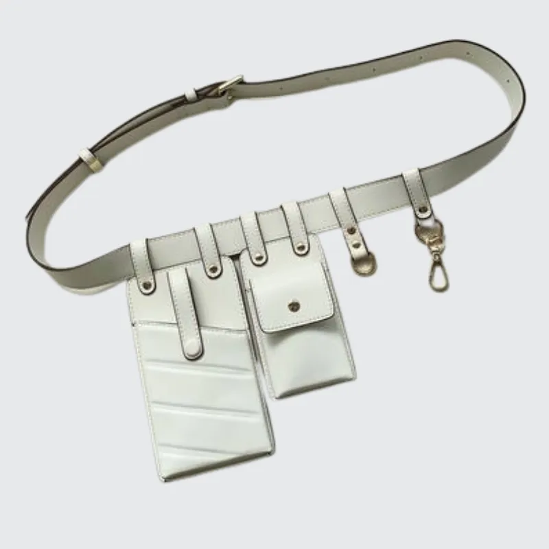 White Mini Pocket Shoulder Bag