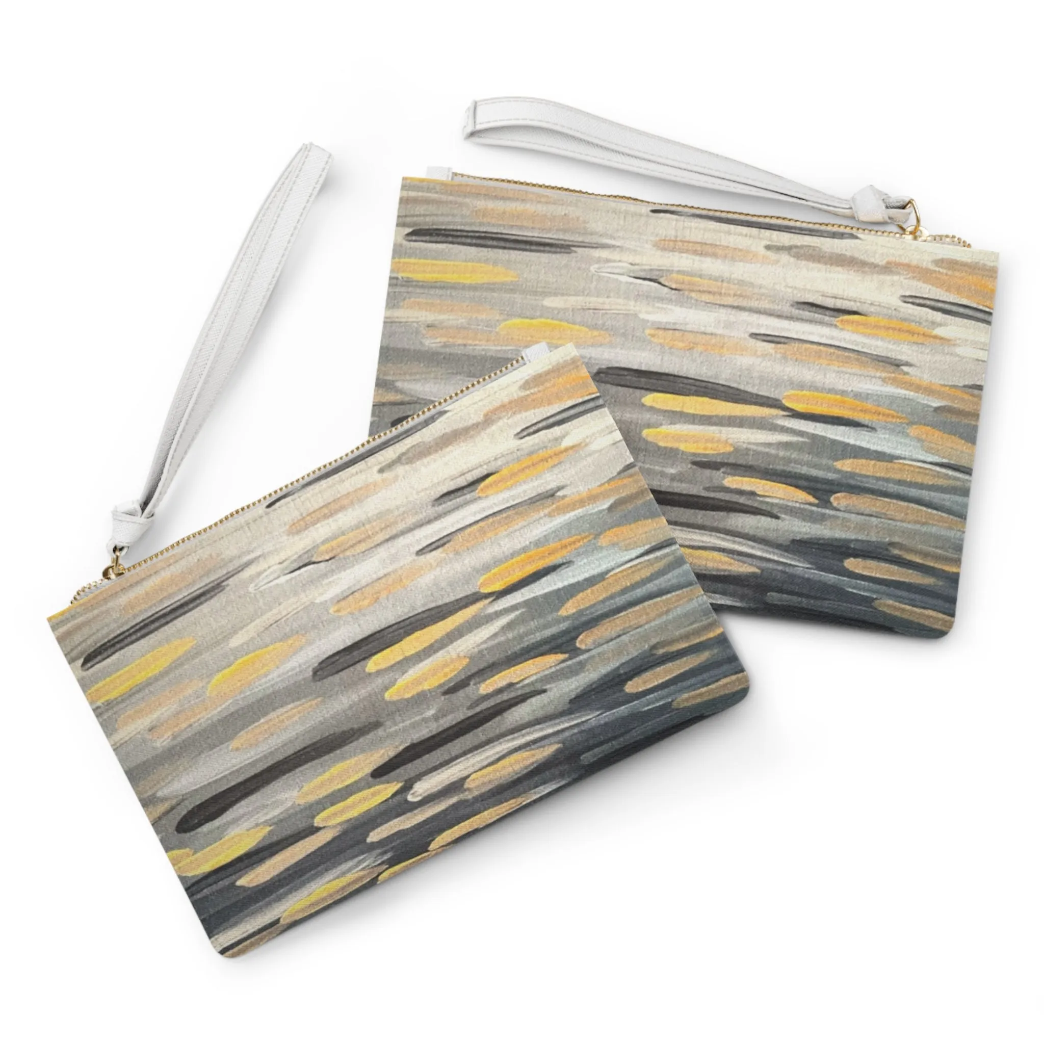 Zebra Brushstrokes Clutch Bag